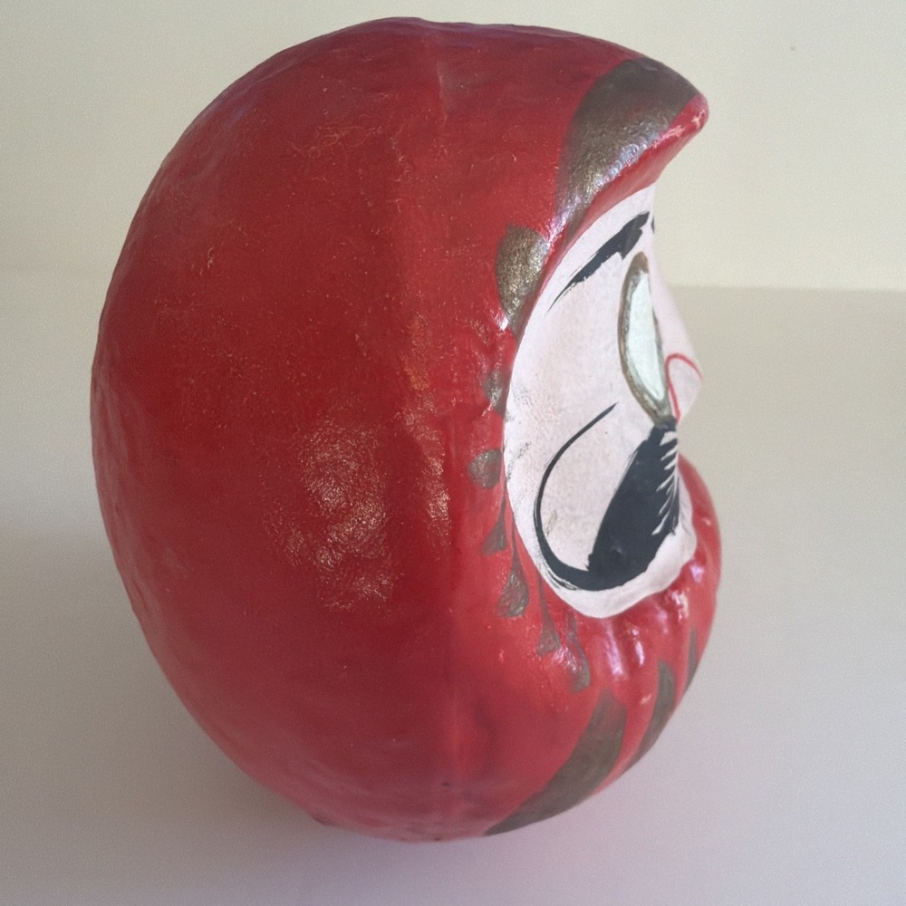 Japanese 6" H Red Daruma Doll Wish Making for Good Fortune Success Made in Japan - Picture 7 of 9